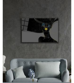 Black Women Art Design rectangular special Glass Picture!